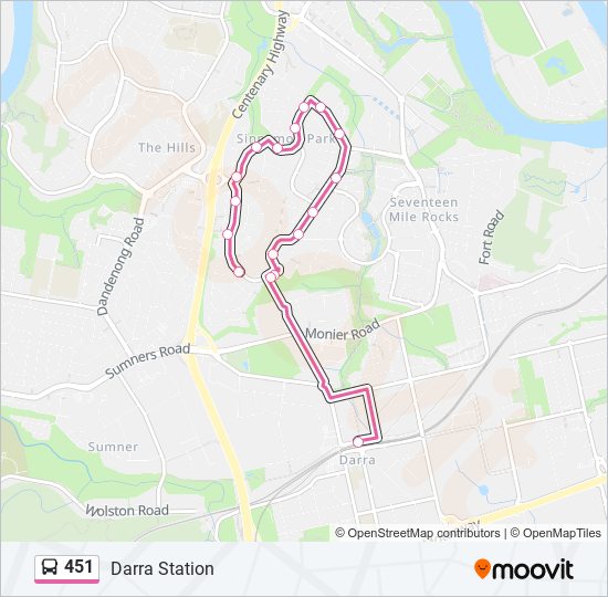 451 bus Line Map