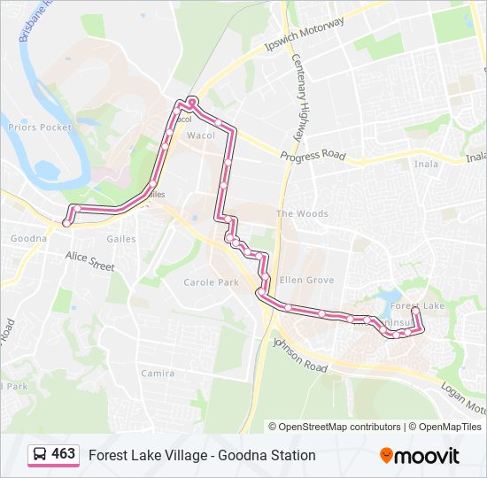 Mapa de 463 de autobús