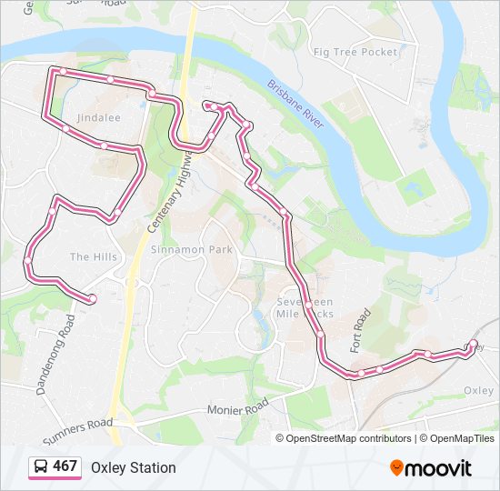 467 Route: Schedules, Stops & Maps - Oxley Station (Updated)