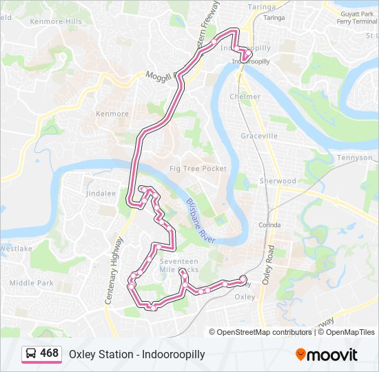 Mapa de 468 de autobús