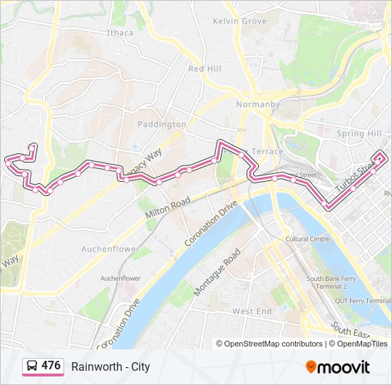 Mapa de 476 de autobús