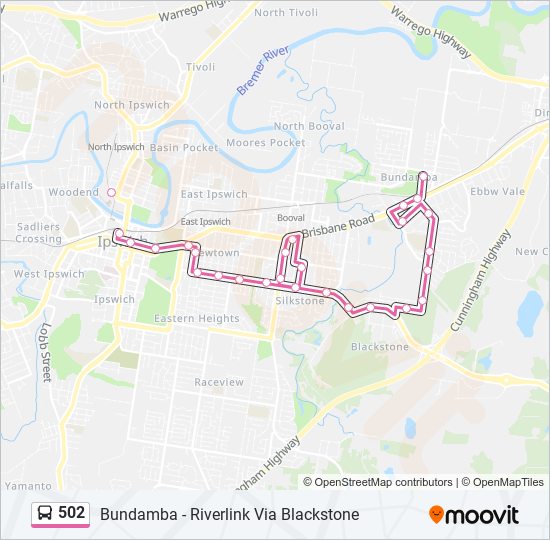 Bus 502 Route Map 502 Route: Schedules, Stops & Maps - Bundamba (Updated)