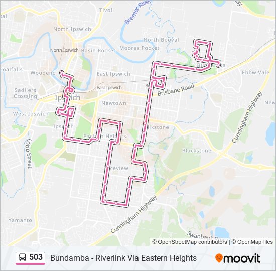 Mapa de 503 de autobús