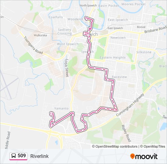 509 bus Line Map