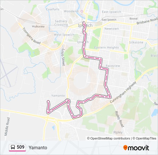 509 bus Line Map