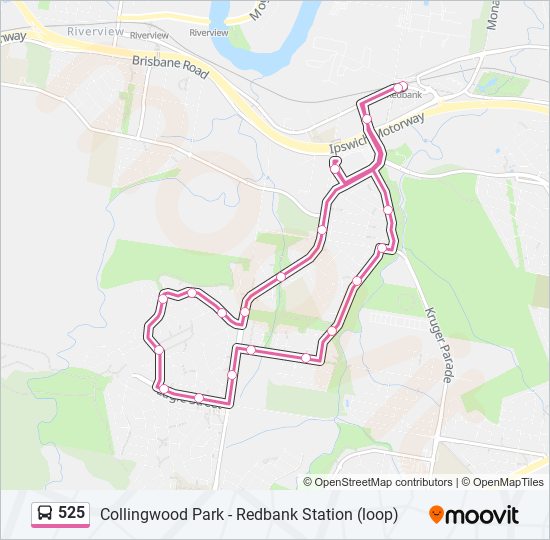 525 bus Line Map