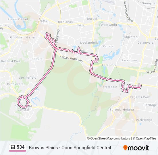 534 bus Line Map