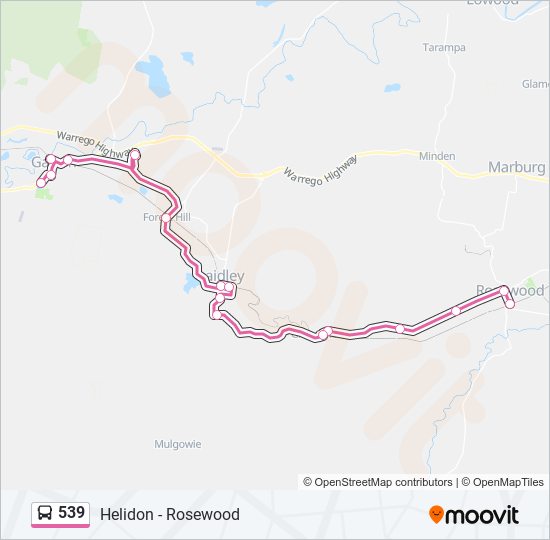 539 bus Line Map