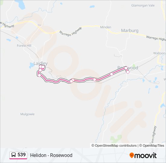 539 bus Line Map