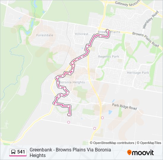 541 bus Line Map