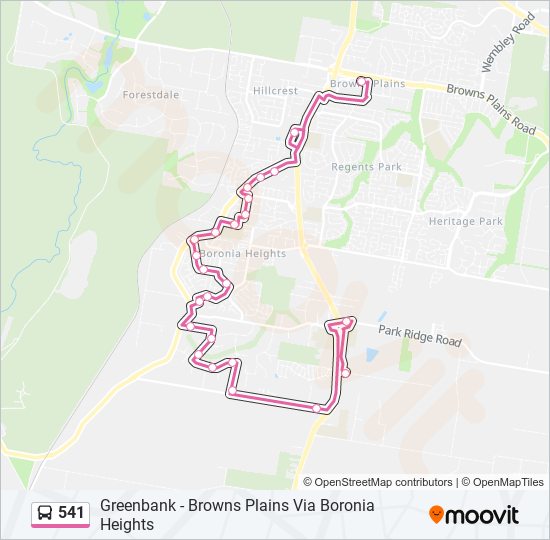 541 bus Line Map