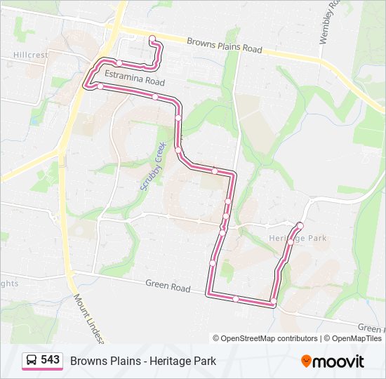 543 bus Line Map