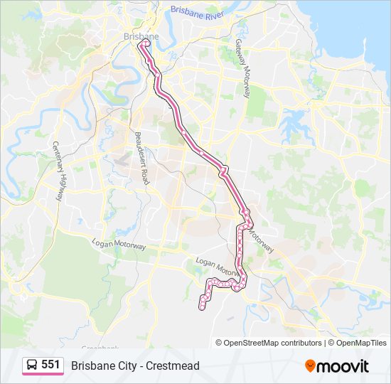 551 bus Line Map