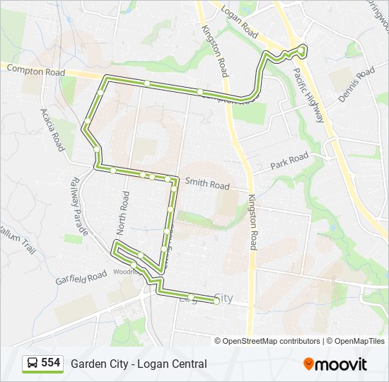 554 Route Schedules Stops Maps Springwood Bus Station Updated 