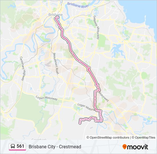 561 bus Line Map