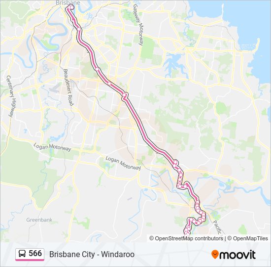 566 bus Line Map