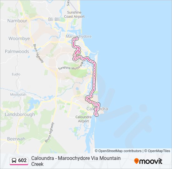 Mapa de 602 de autobús