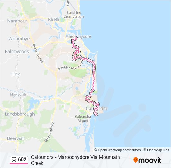 602 bus Line Map