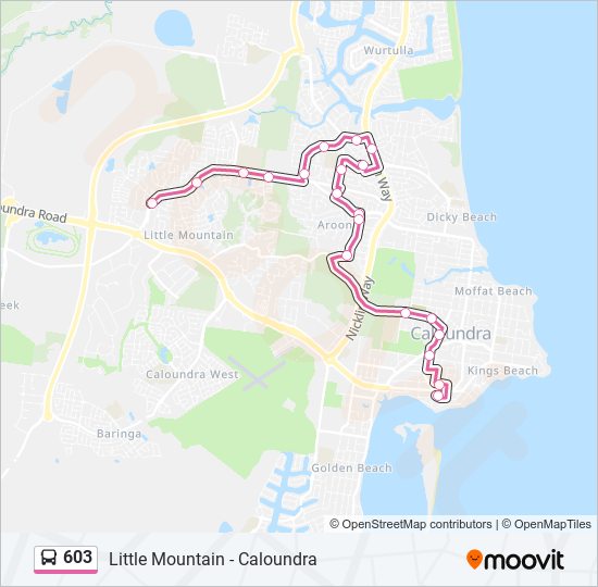 Mapa de 603 de autobús