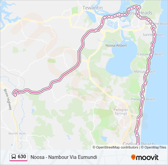 630 bus Line Map