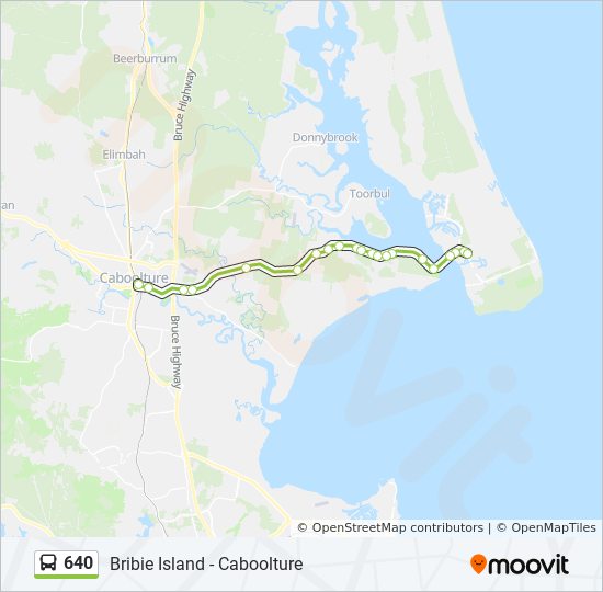 Bribie Island Street Map 640 Route: Schedules, Stops & Maps - Bribie Island Park 'N' Ride (Updated)