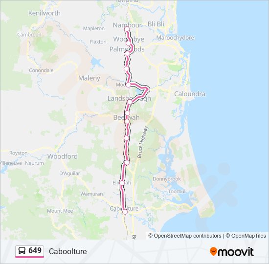 649 bus Line Map