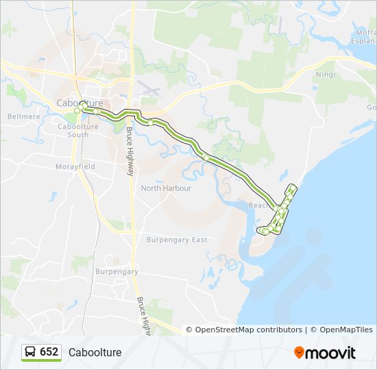 652 Route Schedules, Stops & Maps Caboolture (Updated)