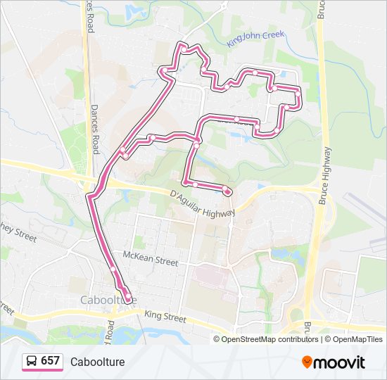 Mapa de 657 de autobús