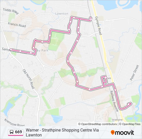 669 bus Line Map