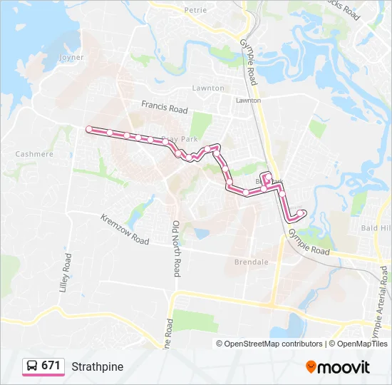 671 Bus Line Map