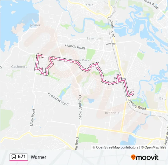 671 Bus Line Map