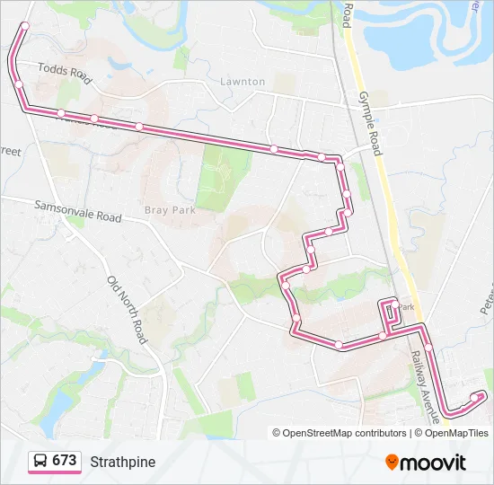 673 Bus Line Map