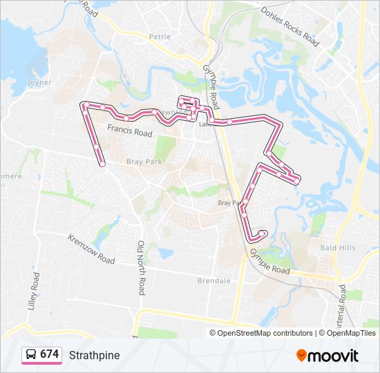 Mapa de 674 de autobús