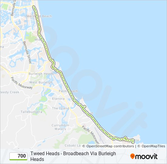 700 Route: Schedules, Stops & Maps - Broadbeach South Station (Updated)