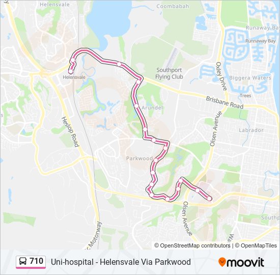 710 bus Line Map