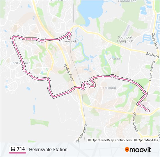 714 Route: Schedules, Stops & Maps - Helensvale Station (Updated)