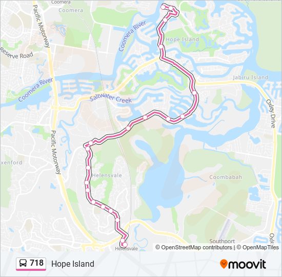 718 bus Line Map