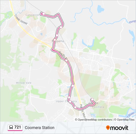 Mapa de 721 de autobús