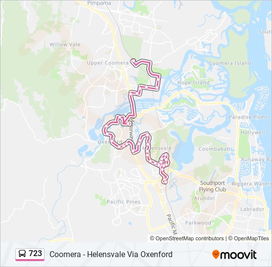 Mapa de 723 de autobús