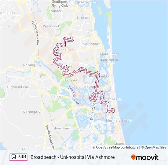 738 bus Line Map