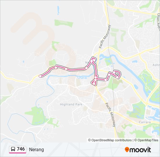 746 bus Line Map