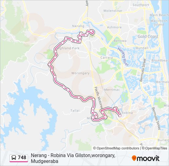 748 bus Line Map