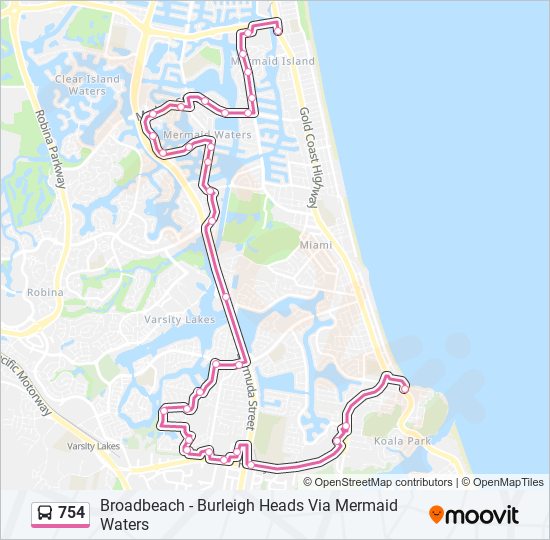 754 bus Line Map