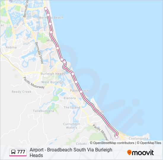 Mapa de 777 de autobús