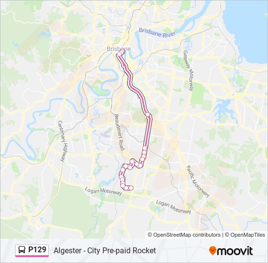 P129 bus Line Map