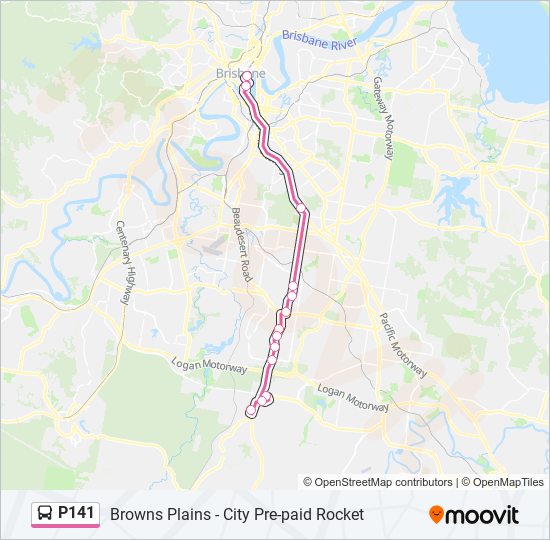 P141 bus Line Map