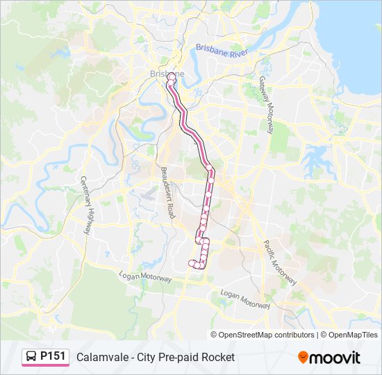 P151 bus Line Map