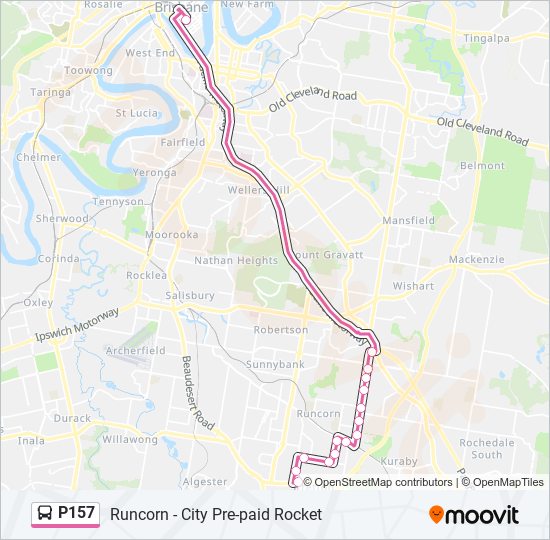 P157 bus Line Map