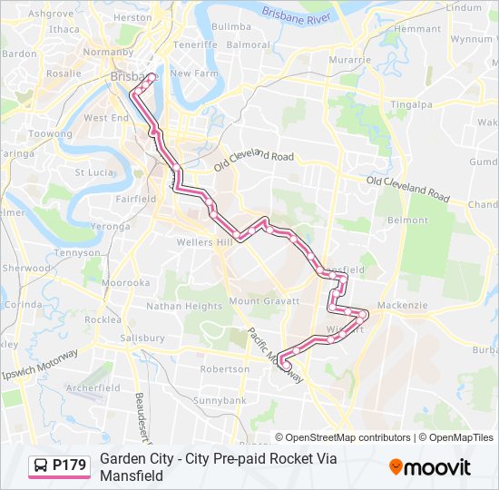 Mapa de P179 de autobús