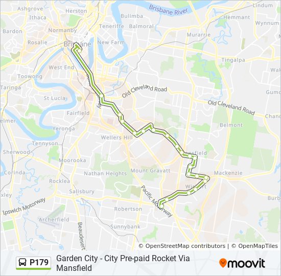 Mapa de P179 de autobús